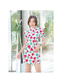 kudapy เดรสสั้นสีขาว กี่เพ้าหัวใจ ใส่สวยดูดี เซ็กซี่เอามากๆ