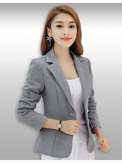 เสื้อสูทผู้หญิงแขนยาวสีเทา