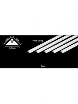 plastic beams 5mm. (5pcs.) triangle (ยาว 40cm.)
