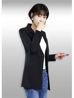 เสื้อสูทผู้หญิงสีดำแบบสวยสไตล์เกาหลี 4XL