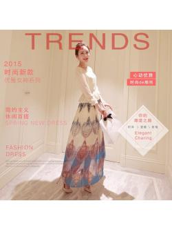 kudapy เดรสยาว ตัวเสื้อผาชีฟองเนื้อดีสีครีม แขนยาว ปลายแขนเสื้อจั๊ม ตอเสื้อด้านหลังมีสายให้ผูกโบว์