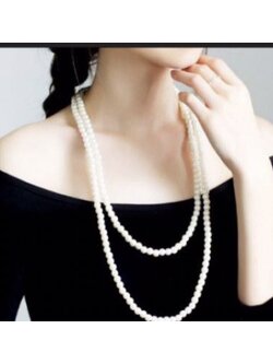 kudapy สร้อยมุกสีขาว ยาว 120cm เครื่องประดับชุดไทย ใส่ไปงานแต่ง งานบวช สวยมากค่ะ