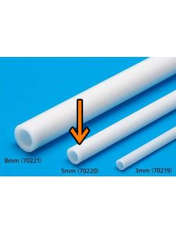70220 plastic beams 5mm. Pipe (5pcs.) ยาว40cm.