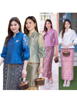 kudapy เสื้อลูกไม้ ออกงาน ชุดไปวัด ทำบุญ ผ้าลูกไม้ เสื้อลูกไม้ เนื้อไหมญี่ปุ่น เกรดพรีเมี่ยม (เฉพาะเสื้อ)