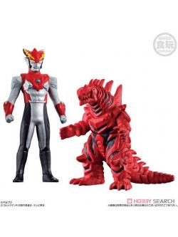 (เหลือ1ชิ้น ทักแชทก่อนโอน) 903402 Sofubi Hero VS Ultraman Battle Set Rosso Flame & Gluziobourn