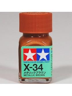 45135316 tamiya 80034 Enamel X34 metallic brown