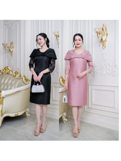 kudapy เดรสผ้าไหมโอบไหล่ งานผ้าสวยพรีเมี่ยมสุดๆ ลูกไม้คัดเกรดดอกสวยชัด