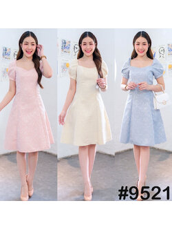 kudapy เดรสสั้นสีชมพู/สีครีม/สีฟ้า แขนตุ๊กตา ทรงอกหัวใจ ปิดหัวไหล่ น่ารักใสๆ เปิดหัวไหล่ เซ็กซี่ขยี้ใจ