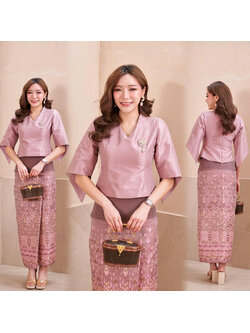 kudapy เซ็ทเสื้อผ้าไหม4 เส้น 3 ตะกอ เสื้อสีกะปิหวาน+ผ้าถุงผ้าไหมทอลายแพรวากาฬสินธุ์ ผ้าดีมากค่ะ งานมีซับใน อย่างดี