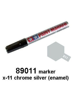 4950344890118 tamiya 89011 paint marker enamel marker x-11 chrome silver (เงา)