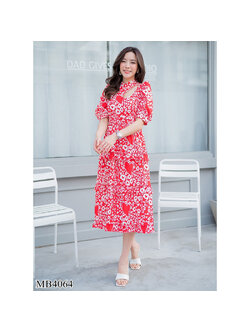 kudapy เดรสยาวสีแดง คอหยดน้ำลายหัวใจใส่สวยเนื้อผ้าดีมากๆ