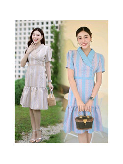 kudapy เดรสผ้าไทยทอลาย “รุ่นเบญจวรรณ ใส่สบายสวยดูดี