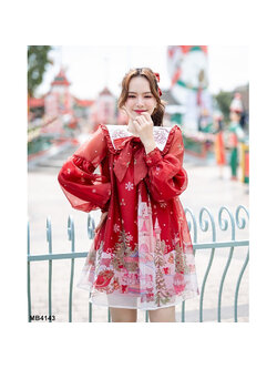 kudapy เดรสสั้นสัแดง collection คริสมาตส์ 1 มาคู่กับกางเกงสั้น สวยดูดี