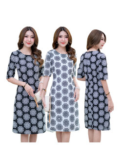 kudapy เดรสสั้นไปงานผ้าปักลายดอกไม้สีขาว,สีดำ ผ้าสวยงานปักแน่นสวยอย่างดีค่ะ ทรงเดรสเป็นทรงคอกลม แขนศอก มีซับในซิปหลัง
