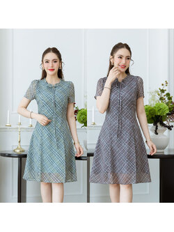 kudapy เดรสไหมชีฟองทรง ผ้าบางเบาใส่สบาย สวยเรียบ สวยคลาสสิคใส่ง่ายใส่ได้ทุกวัน