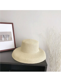 kudapy หมวกปีกกว้างปลายโค้งสีครีมเบจ ใส่ชิค ๆ รับหน้าร้อน ใส่เที่ยวทะเลสวยๆ