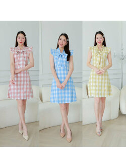 kudapy เดรสแขนกุดแต่งระบายลายผ้าปัก