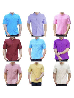 kudapy เสื้อท่านชาย เสื้อคอพระราชทาน ผ้าไหมแขนสั้น งานพรีเมี่ยมงานห้องเสื้อนะคะ