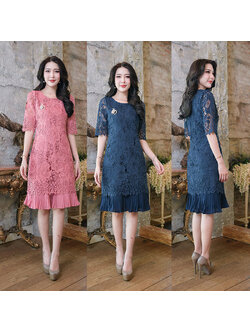 kudapy เดรสสั้สีชมพูกรีบบัว/สีกรม ลุกไม้ทอลายดอกไม้เนื้อนิ่มลายสวยใส่สบาย แต่งชายกระโปรงพลีทด้านใน สวยใส่ได้ทุกโอกาสค่ะ ผ้าทอลายเส้นเรียงสวยเกรดดี