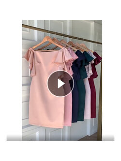 kudapy เดรสสั้นเปิดไหล่ แขนระบาย ทรงเอใส่ไปงาน