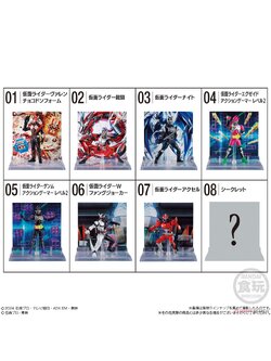 Bandai 4570117921094 MICRO STATUE COLLECTION KAMEN RIDER 2 ได้ครบ 8 แบบ