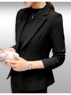 เสื้อสูทผู้หญิงแขนยาวสีดำ