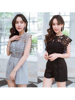 kudapy จั๊มสูทผ้าพื้นสีสวย ผ้าเนื้อดีงานมาพร้อมซับในและซิปซ่อน