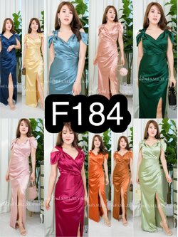 kudapy เดรสยาวเปิดไหล่สีชมพู/แชมเปญ/แดงเลือดหมู/กรมท่า/เขียวแก่/น้ำตาลอิฐ เดรสใส่ออกงาน คออกป้าย ระบายปิดแขน ผ้าเปเป้ไม่ยืดน้าา เลือกขนาดให้พอดีตัวค่ะ