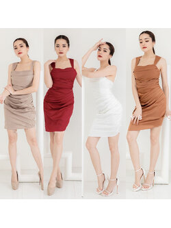 kudapy เดรสสั้นสีแดง จับจีบทั้งตัว ลุคนี้คือปังมาก ดูแพงมากก โชว์ผิวนิดๆ sexyหน่อยๆ เป็นซิปหลัง