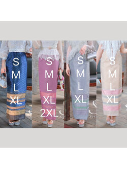 kudapy ผ้าถุงทอลายไทย ชุดผ้าไทยสีชมพู ,สีครีมทอง,สีน้ำเงินกรมท่า,สีเทา ใส่ไปงาน เข้าเซตกับเสื้อได้ดีมากค่ะ