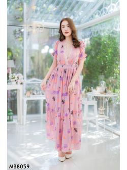 เดรสทรงพริ้วววว สีสันสดใส แพทเทรินเก๋ ใส่ง่ายใส่ได้บ่อย S L XL