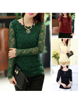 kudapy เสื้อผ้าลูกไม้แขนยาว ผ้าลูกไม้เนื้อดีพร้อมซับในทั้งตัว ใส่ได้หลายโอกาสสวยคลาสสิค