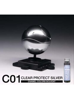 8858878000018 (raditz) C01 Clear Protect Silver 35ml. (enamel) อินาเมลสีเคลียร์ไว้ลงทับสีเงิน