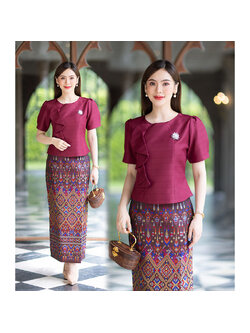 kudapy เสื้องานผ้าไหมฝรั่งเศสสีพื้น อัดกาวให้ทั้งตัว ทรงสวยตามแบบ การตัดเย็บเนียบ ทรงสวย ใส่สวยทุกรูปร่าง (เฉพาะเสื้อ)