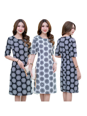 kudapy เดรสสั้นไปงานผ้าปักลายดอกไม้สีขาว,สีดำ ผ้าสวยงานปักแน่นสวยอย่างดีค่ะ ทรงเดรสเป็นทรงคอกลม แขนศอก มีซับในซิปหลัง