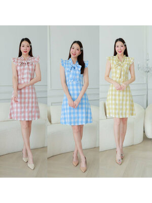 kudapy เดรสแขนกุดแต่งระบายลายผ้าปัก