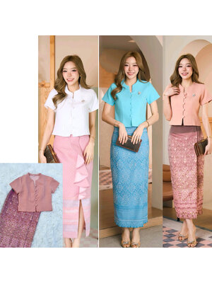 kudapy เสื้อผ้าฝ้ายชินมัยอัดกาวพรีเมี่ยม (เฉพาะเสื้อ)