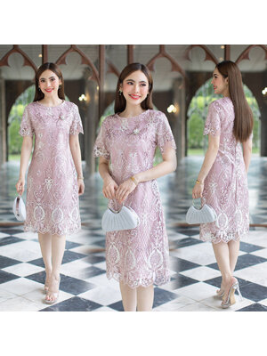 kudapy เดรสสั้นสีชมพู ออกงานสุดหรู ด้านหลังเป็นซิปซ่อน มีซับในทั้งชุด เนื้อผ้าอย่างดี