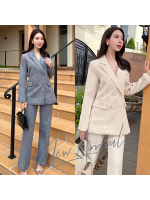 kudapy เซ็ทสูท ผ้าทอชนิดพิเศษ ยับยาก อัดกาวทั้งชุด เสื้อสูททรงทันสมัยออกออกแบบให้มีทรงยาวเข้ารูป