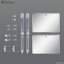 Bandai 4573102671578 ACTION BASE 7 [CLEAR COLOR] MIRROR STICKERS SET
