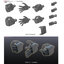 Bandai 4573102628657 BUILDERS PARTS HD 1/144 MS HAND SET (ZEON) DARK GRAY
