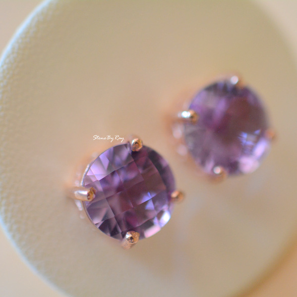 ต่างหูพลอยอเมทิสต์ (Amethyst)