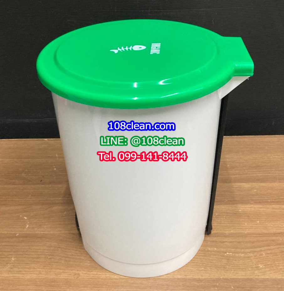 ถังขยะแยกประเภท เท้าเหยียบ ทรงกลม ขนาด 12 ลิตร