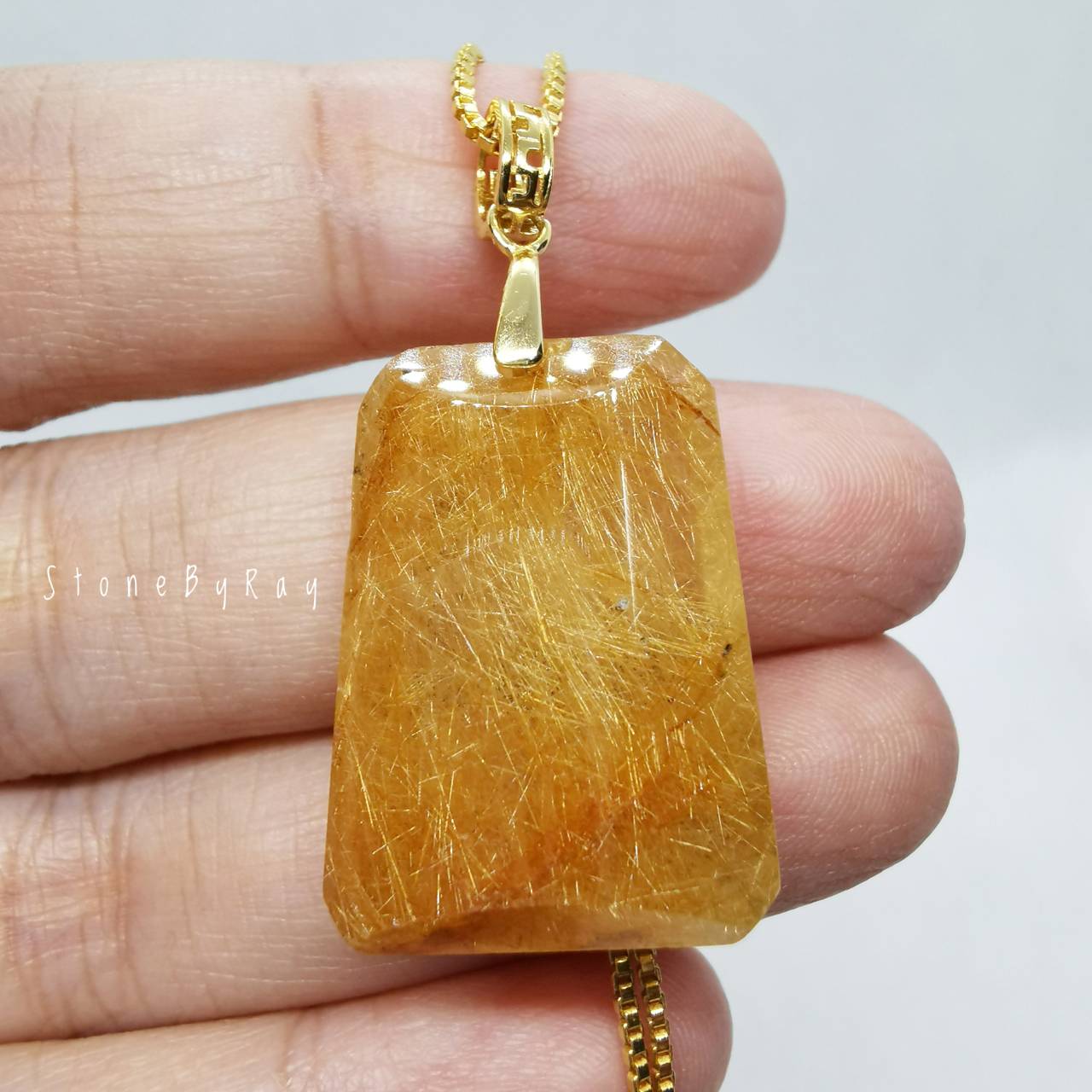 จี้หินไหมทอง (Rutilated Quartz)