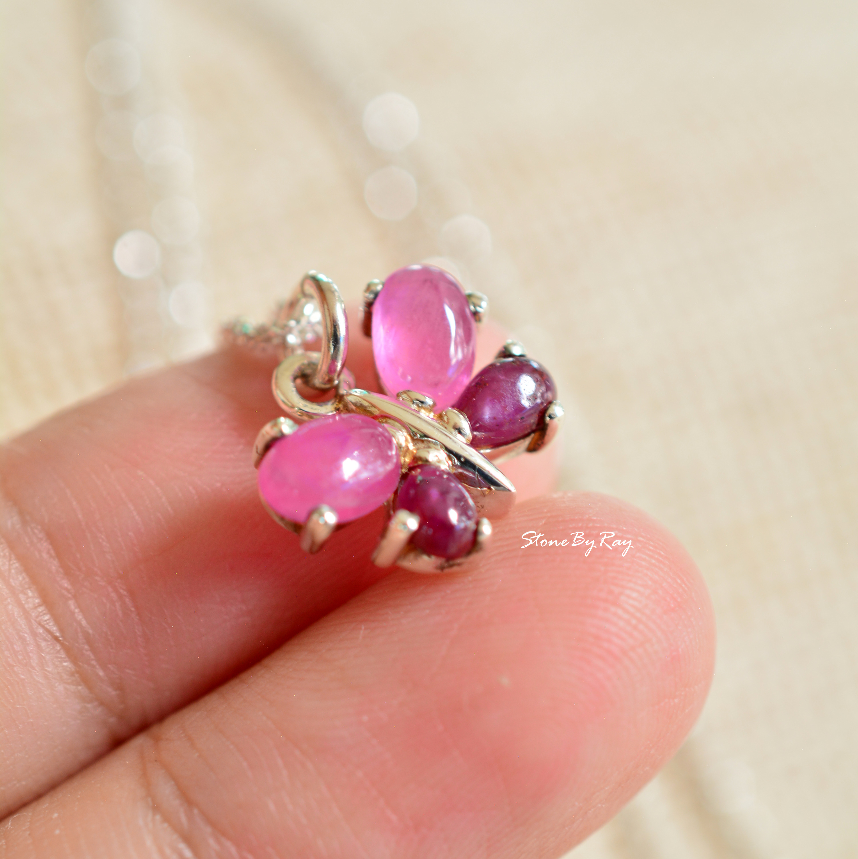 สร้อยคอเงินจี้พลอยทับทิม