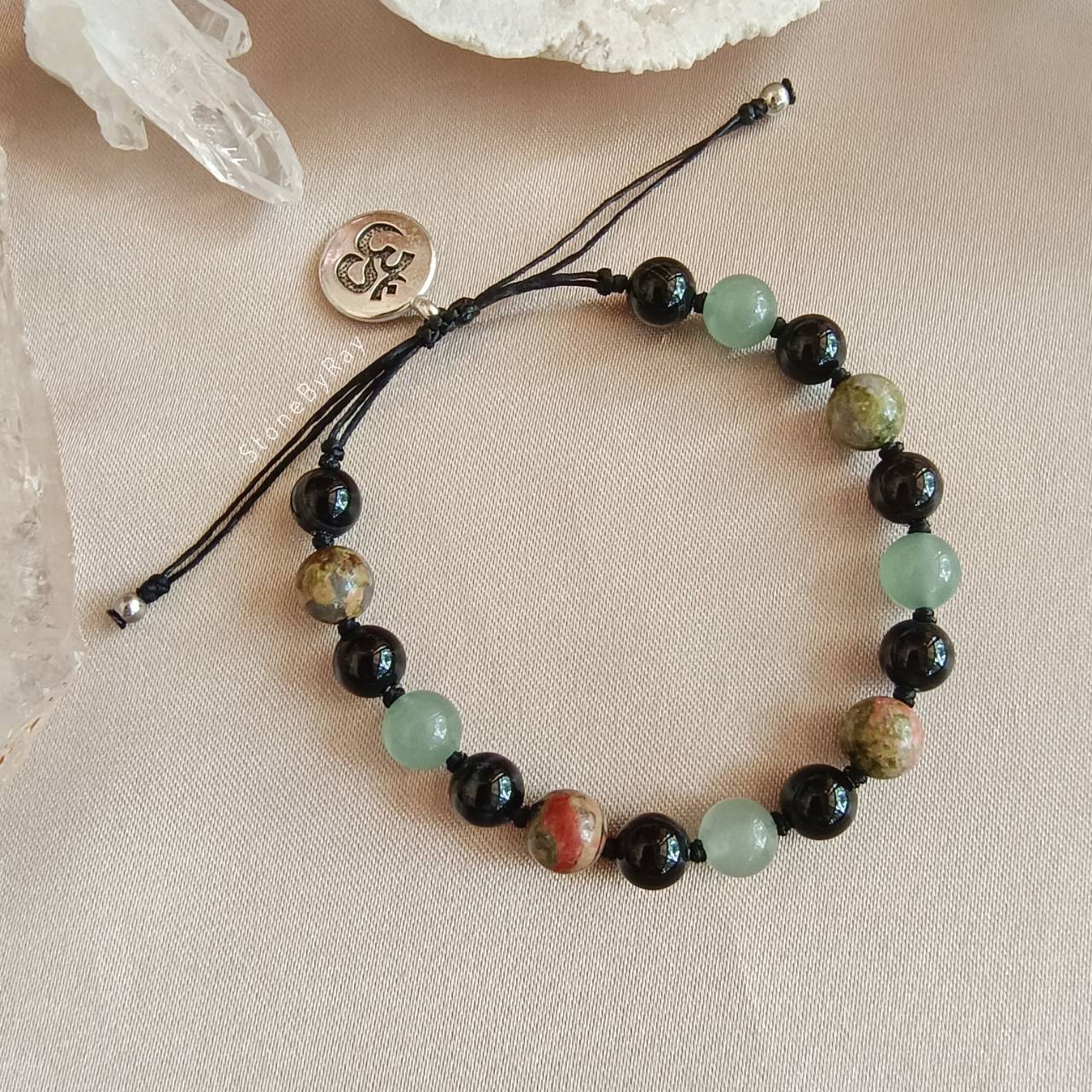 Setสร้อยข้อมือ+สายคล้องโทรศัพท์หินยูนาไคต์,ออนิค,อเวนเจอรีน