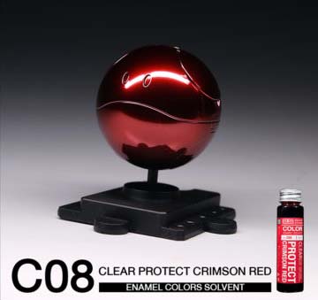 8858878000088 (raditz) C08 Clear Protect Crimson Red 35ml. (enamel)