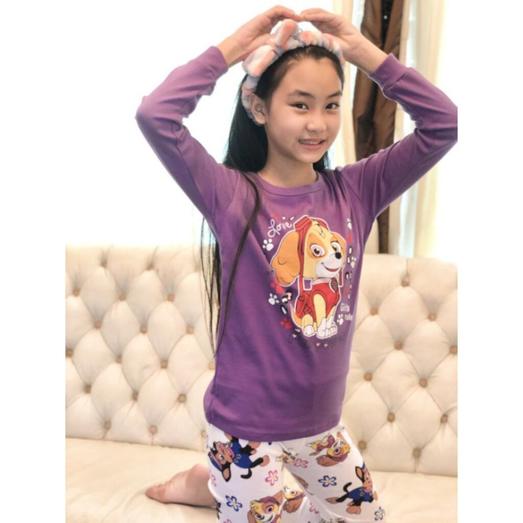 ชุดนอนเด็กหญิง ไซส์ 95-160 ผ้า Cotton100% ทอนุ่ม ส่งในไทย