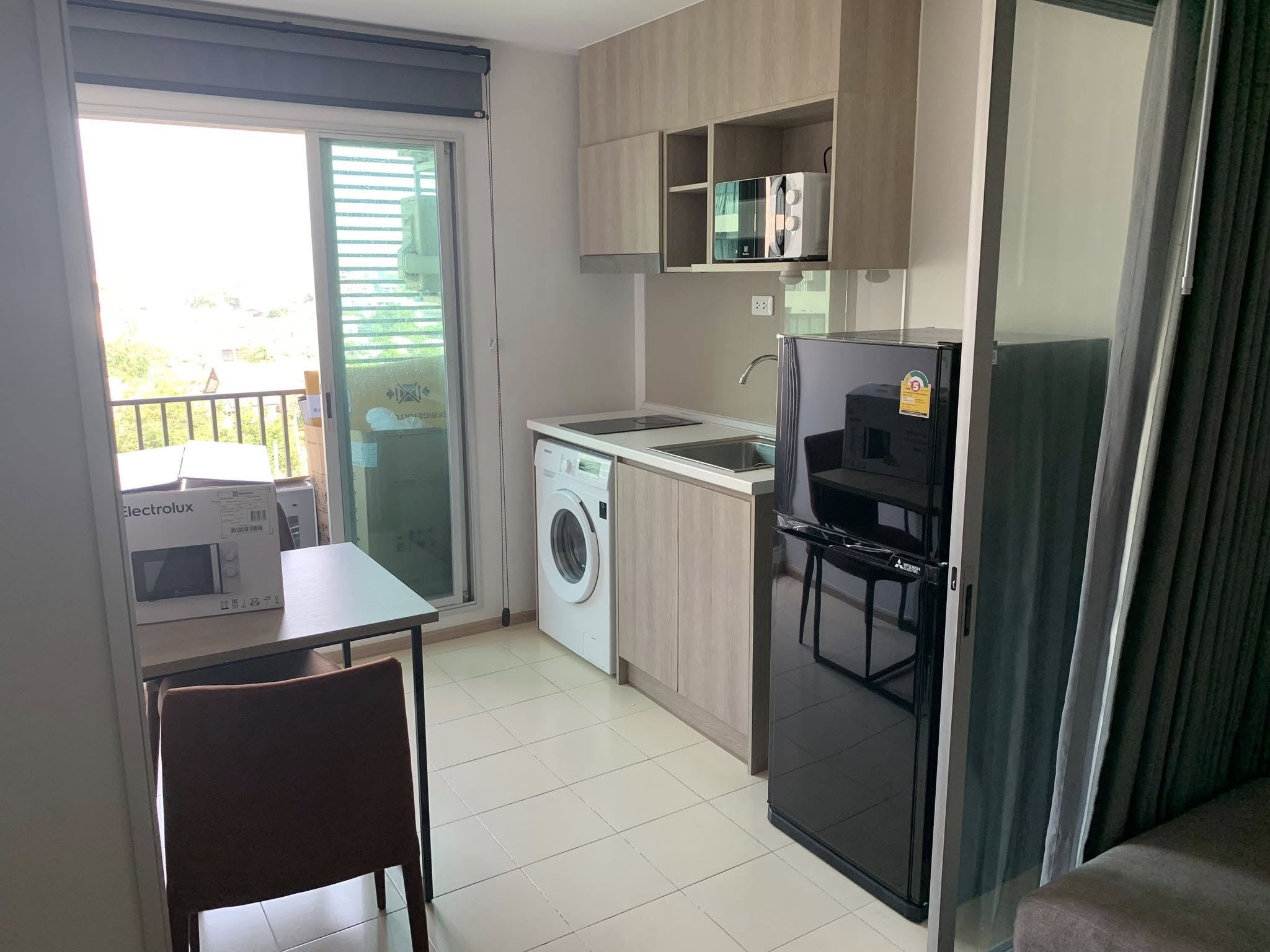 ให้เช่าห้องแบบ 1ห้องนอน 1ห้องน้ำ 1ครัวแยก โซนพื้นที่ BTS เสนานิคม ม.เกษตร คอนโด Elio del moss (เอลลิโอ เดลล์ มอสส์) พหลฯ 34 ขนาดห้อง 31 ตรม. ชั้น 7 ตึก A