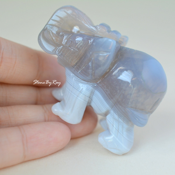 หินอาเกตแกะสลักรูปช้าง (Agate)